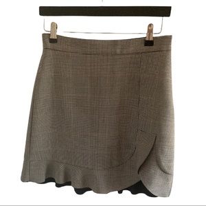 Zara Women's Plaid Check Mini Ruffle Skirt- Small